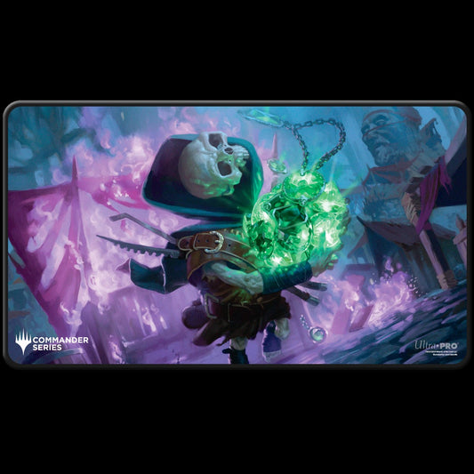 Magic the Gathering CCG: Commander Series - Three Color Shard - Q4 2024 Black Stitched Playmat Tinybones - Fan Vote