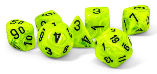 Vortex: Mega-hedral Bright Green/black 7-Die Set