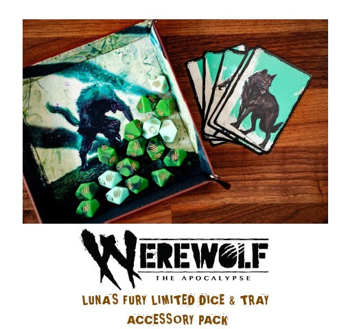 Werewolf The Apocalypse: RPG - Luna's Fury Limited Dice & Tray Accessory Pack