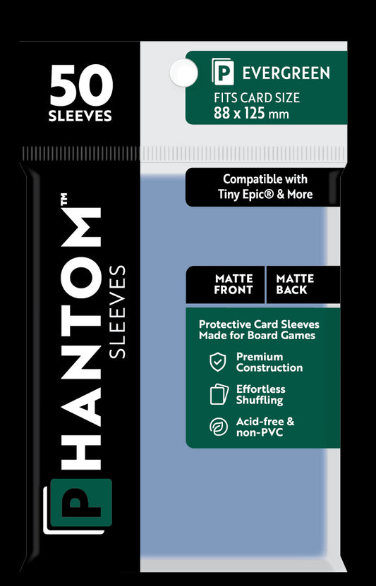 Phantom Sleeves: Evergreen Size (88mm x 125mm) - Matte/Matte (50)