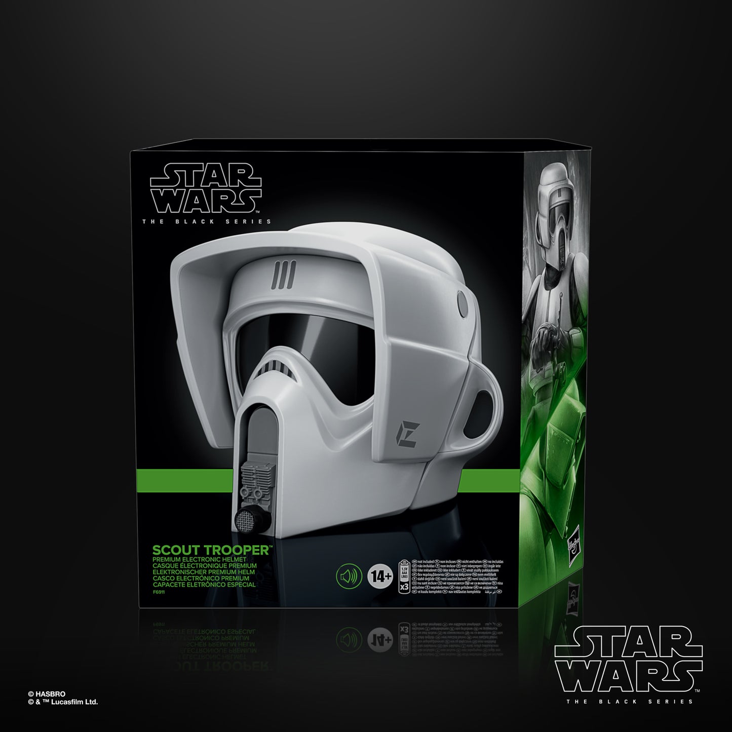 SW BLACK SERIES SCOUT TROOPER ELECTRONIC HELMET RE-RUN