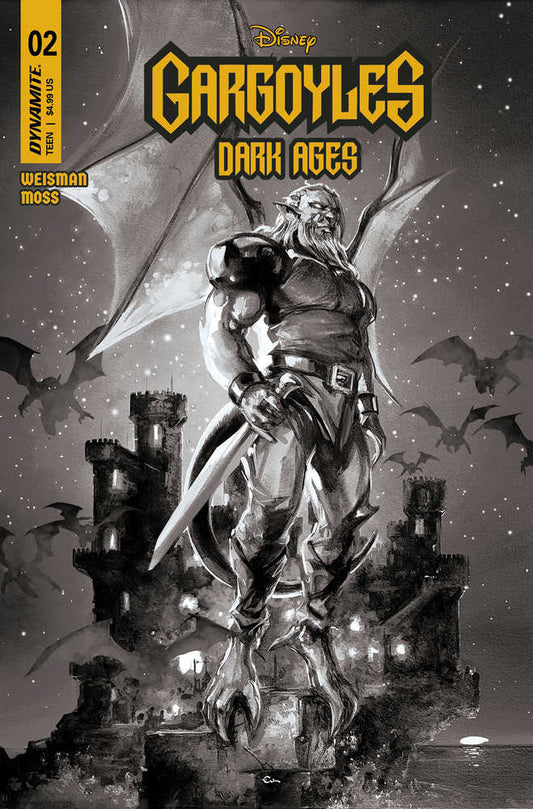 Gargoyles Dark Ages #2 Cover H 15 Copy Variant Edition Crain Black & White