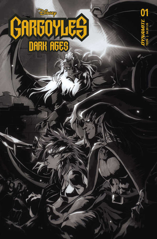 Gargoyles Dark Ages #1 Cover Zb 7 Copy Foc Variant Edition Danino Black & White