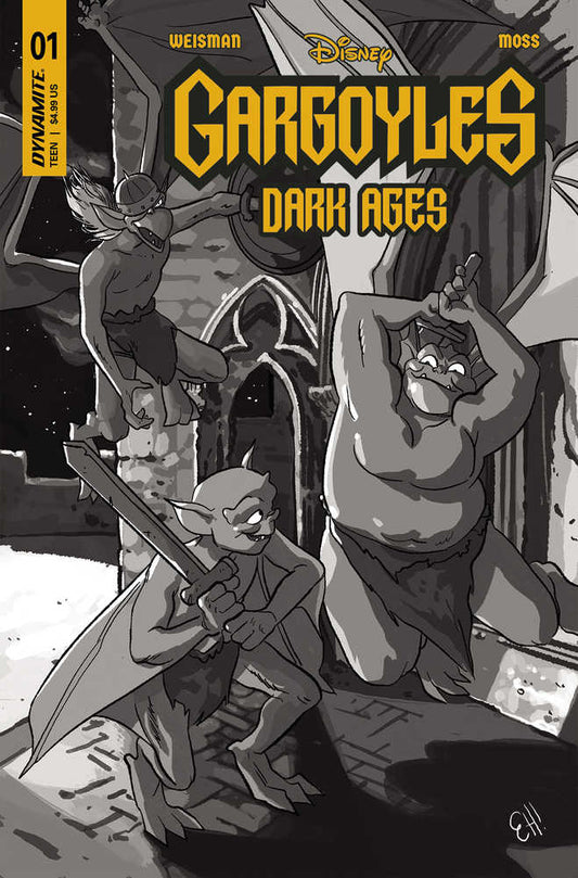 Gargoyles Dark Ages #1 Cover Zc 7 Copy Foc Variant Edition Henderson Black & White