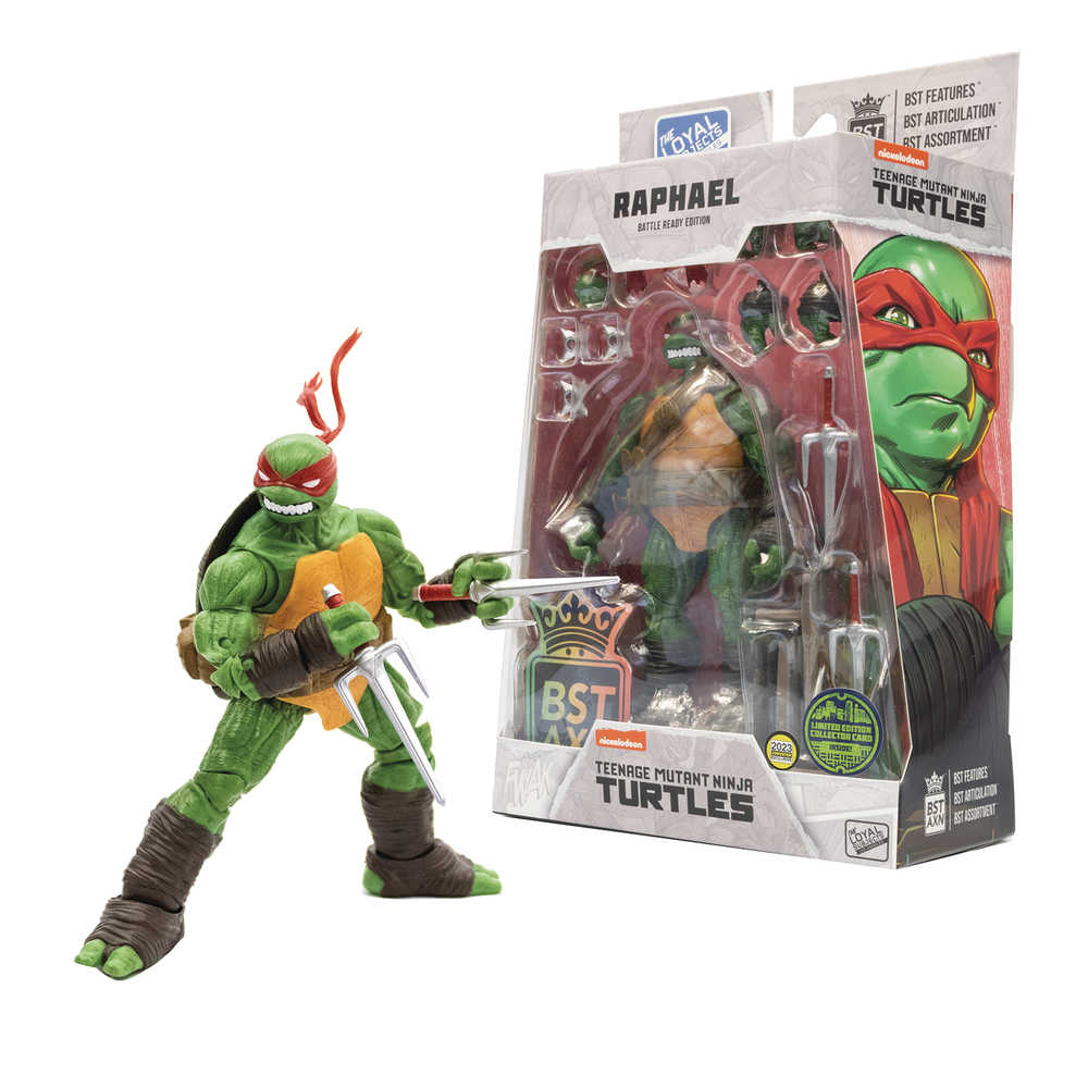 Sdcc 2023 Teenage Mutant Ninja Turtles Bst Axn Raphael Previews Exclusive Comic 5in Action Figure