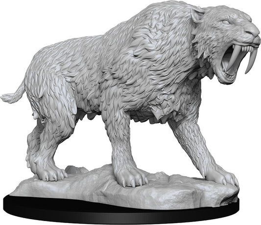 WizKids Deep Cuts Unpainted Miniatures: W14 Saber-Toothed Tiger