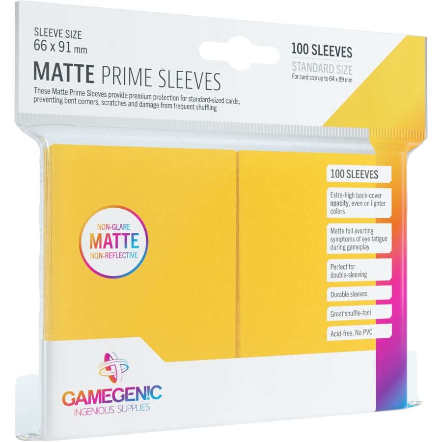 Gamegenic Matte Prime Sleeves: Yellow